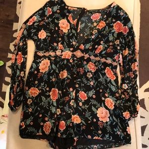 Plus size floral romper